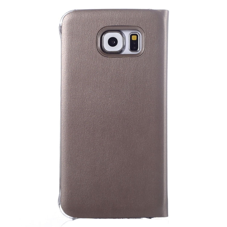 For Galaxy S6 / G920 Litchi Texture Horizontal Flip Leather Case with Call Display ID & Sleep function