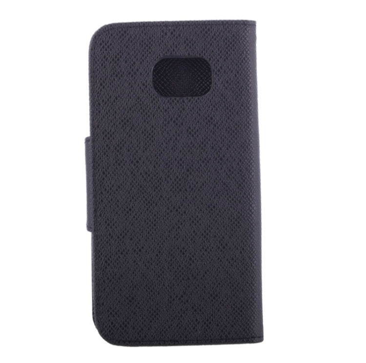 For Galaxy S6 / G920 Cross Texture Horizontal Flip Leather Case with Side Chain