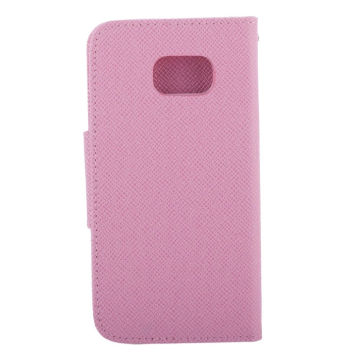 For Galaxy S6 / G920 Cross Texture Horizontal Flip Leather Case with Side Chain