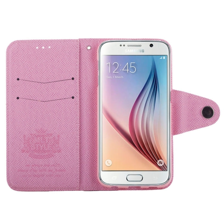 For Galaxy S6 / G920 Cross Texture Horizontal Flip Leather Case with Side Chain