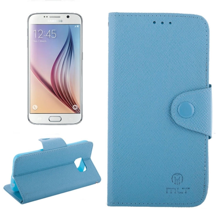 For Galaxy S6 / G920 Cross Texture Horizontal Flip Leather Case with Side Chain