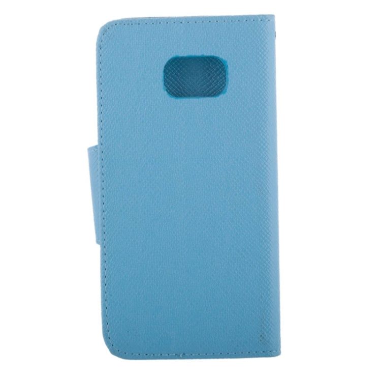 For Galaxy S6 / G920 Cross Texture Horizontal Flip Leather Case with Side Chain
