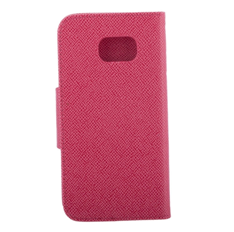 For Galaxy S6 / G920 Cross Texture Horizontal Flip Leather Case with Side Chain