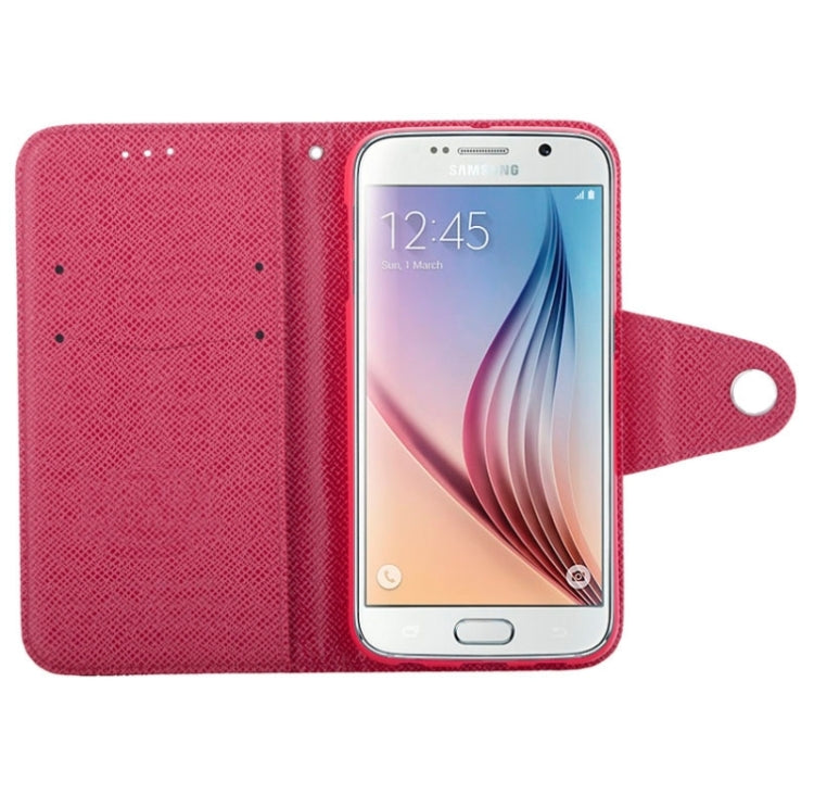 For Galaxy S6 / G920 Cross Texture Horizontal Flip Leather Case with Side Chain