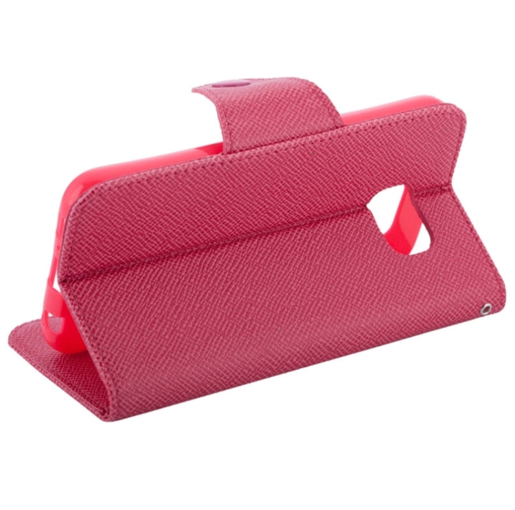 For Galaxy S6 / G920 Cross Texture Horizontal Flip Leather Case with Side Chain