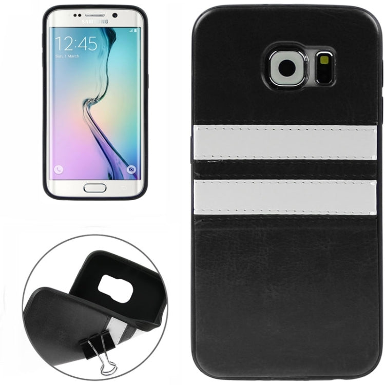 ENKAY for Galaxy S6 edge / G9250 Crazy Horse Texture Double Colored TPU Paste Skin Protective Case