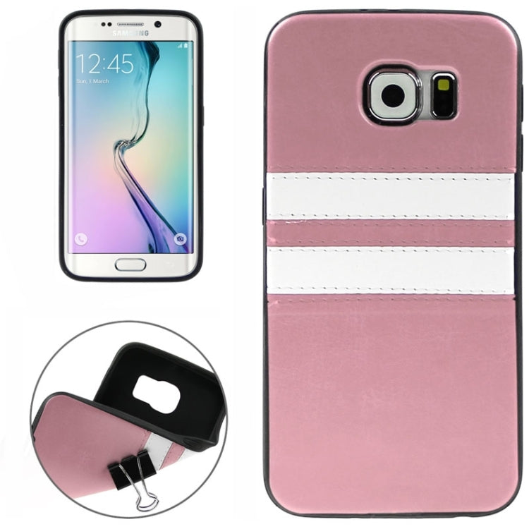 ENKAY for Galaxy S6 edge / G9250 Crazy Horse Texture Double Colored TPU Paste Skin Protective Case