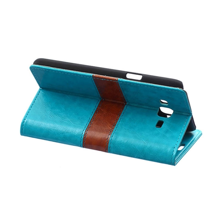 Crazy Horse Texture Color Matching Flip Leather Case with Holder & Card Slots & Wallet for Galaxy J5