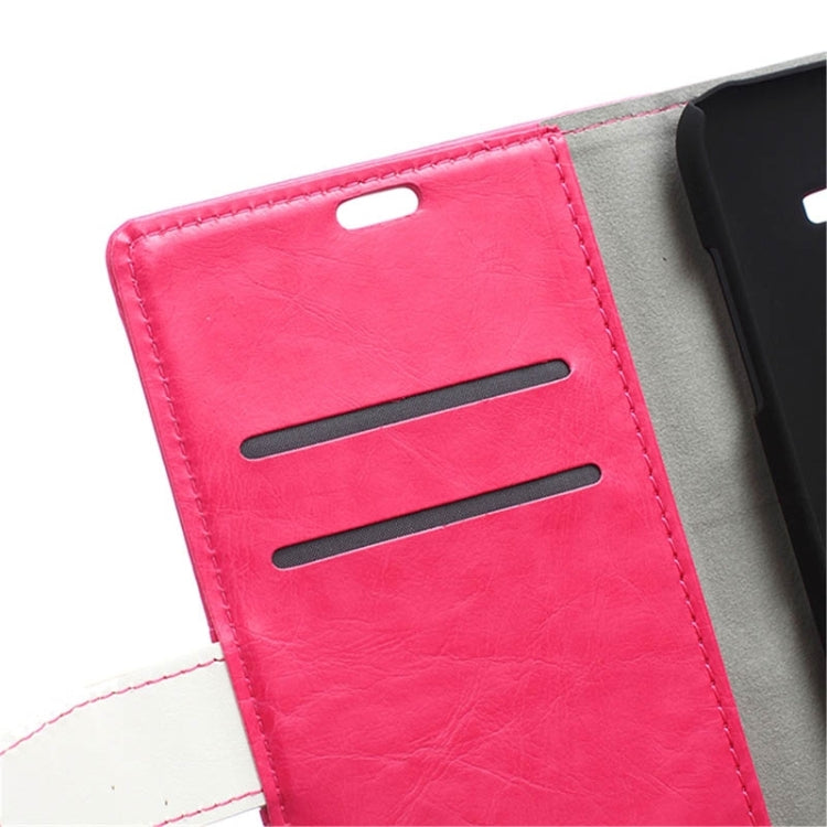 Crazy Horse Texture Color Matching Flip Leather Case with Holder & Card Slots & Wallet for Galaxy J5
