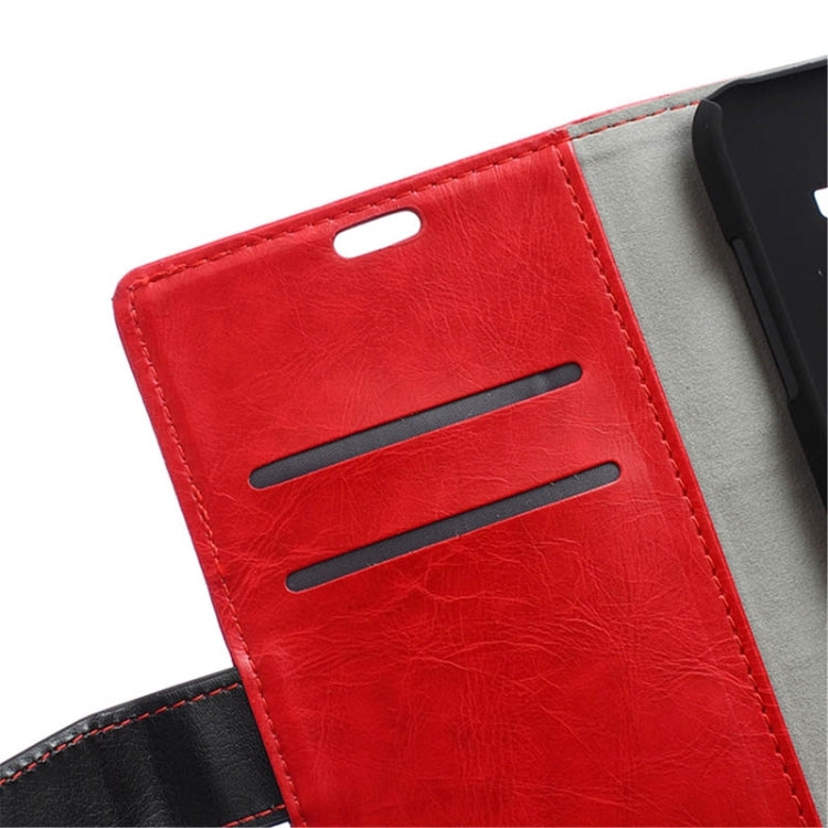 Crazy Horse Texture Color Matching Flip Leather Case with Holder & Card Slots & Wallet for Galaxy J5