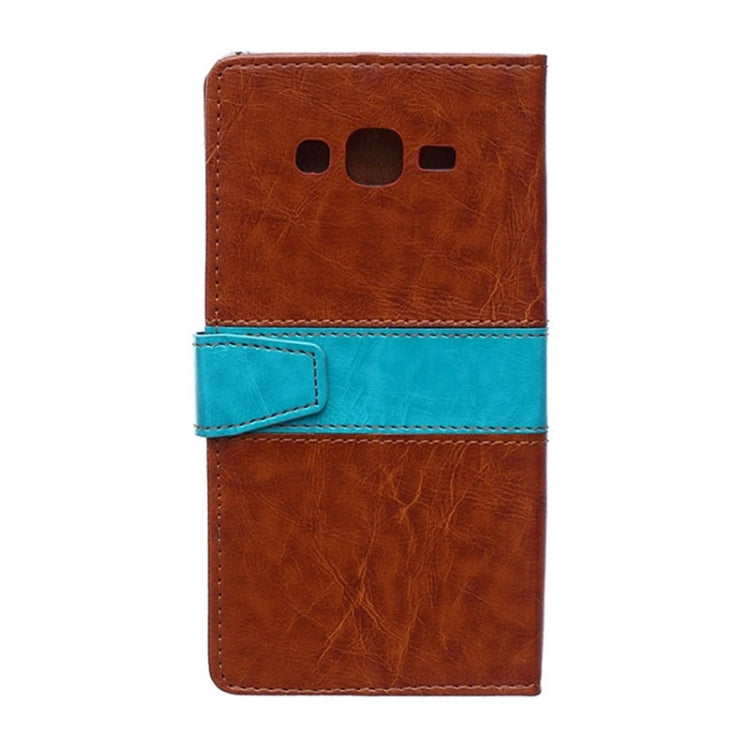 Crazy Horse Texture Color Matching Flip Leather Case with Holder & Card Slots & Wallet for Galaxy J5