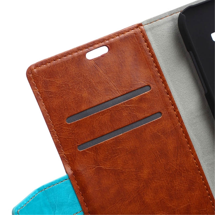 Crazy Horse Texture Color Matching Flip Leather Case with Holder & Card Slots & Wallet for Galaxy J5