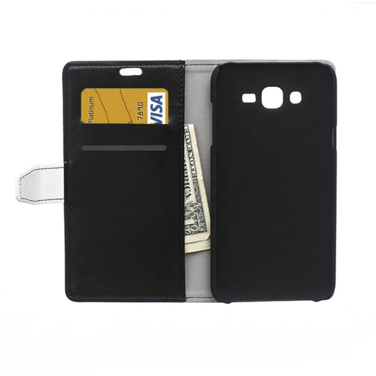 Crazy Horse Texture Color Matching Flip Leather Case with Holder & Card Slots & Wallet for Galaxy J7