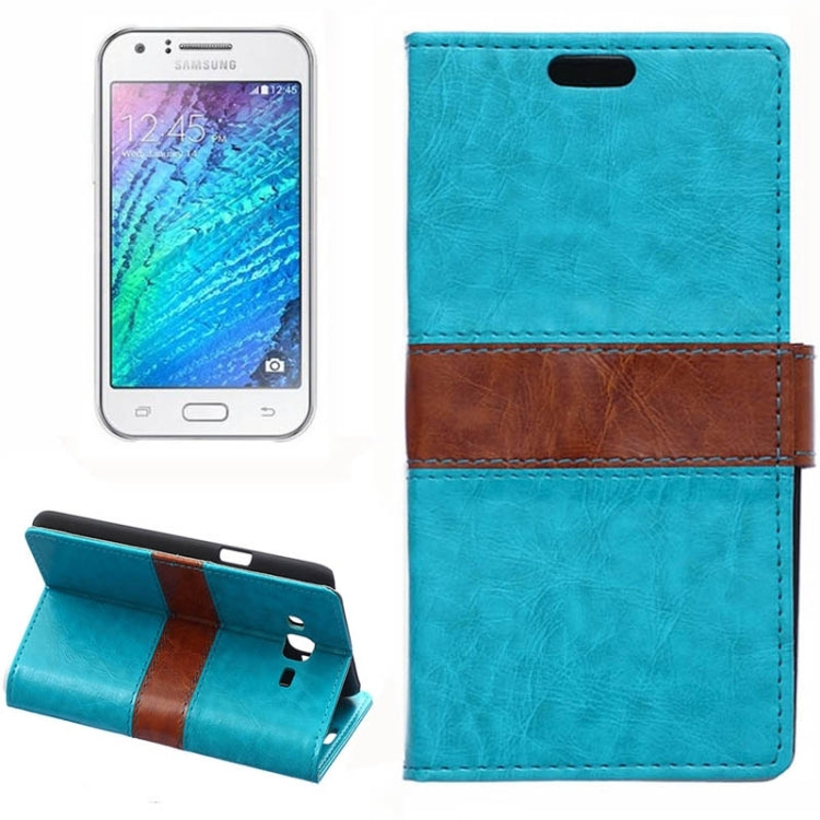 Crazy Horse Texture Color Matching Flip Leather Case with Holder & Card Slots & Wallet for Galaxy J7