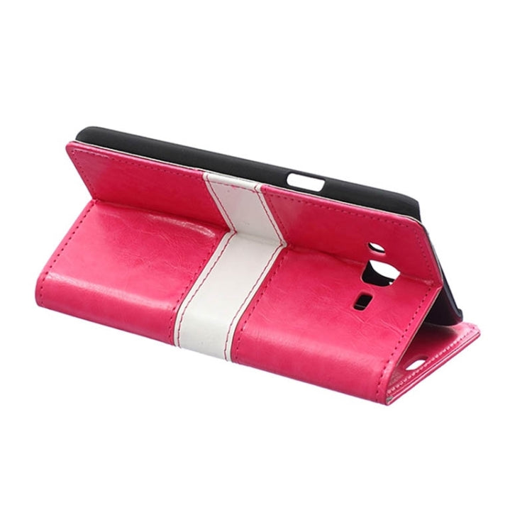 Crazy Horse Texture Color Matching Flip Leather Case with Holder & Card Slots & Wallet for Galaxy J7
