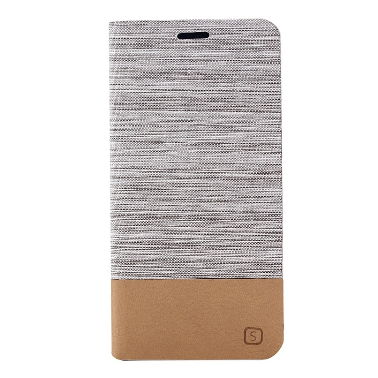 Horizontal Flip Canvas Leather Case with Card Slot & Holder for Galaxy Grand Prime / G530
