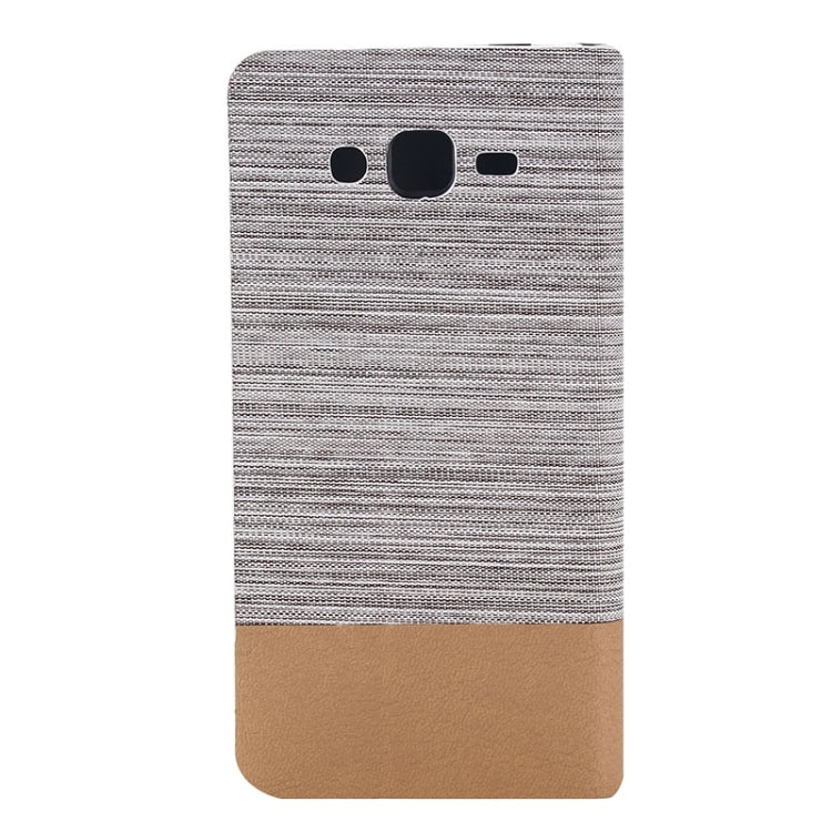 Horizontal Flip Canvas Leather Case with Card Slot & Holder for Galaxy Grand Prime / G530