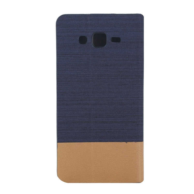Horizontal Flip Canvas Leather Case with Card Slot & Holder for Galaxy Grand Prime / G530