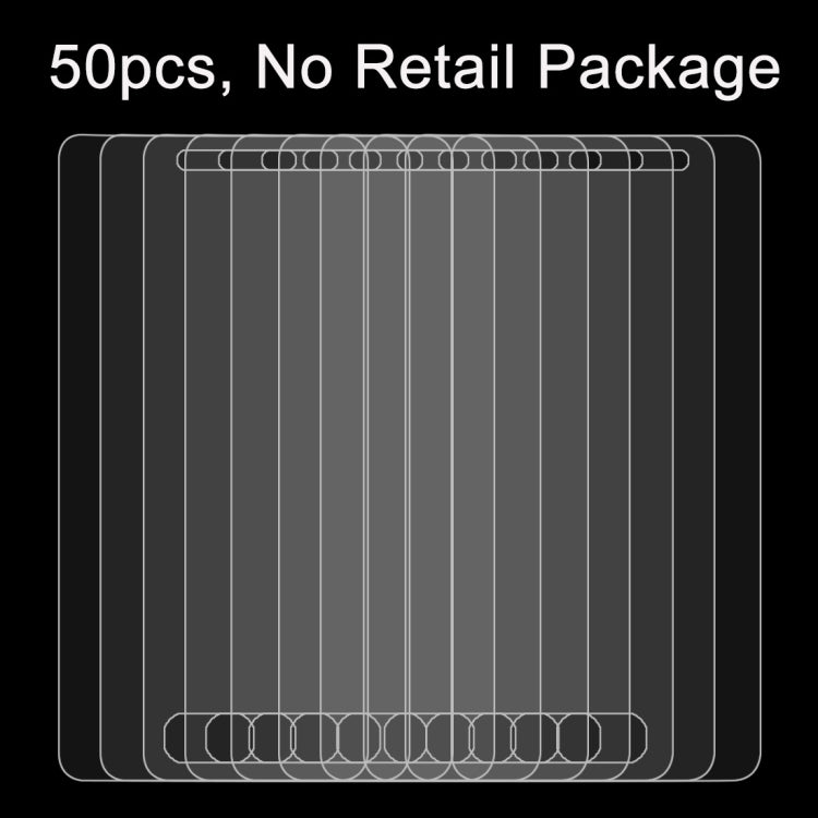 50 PCS for Galaxy A8 0.26mm 9H Surface Hardness 2.5D Explosion-proof Tempered Glass Film, No Retail Package