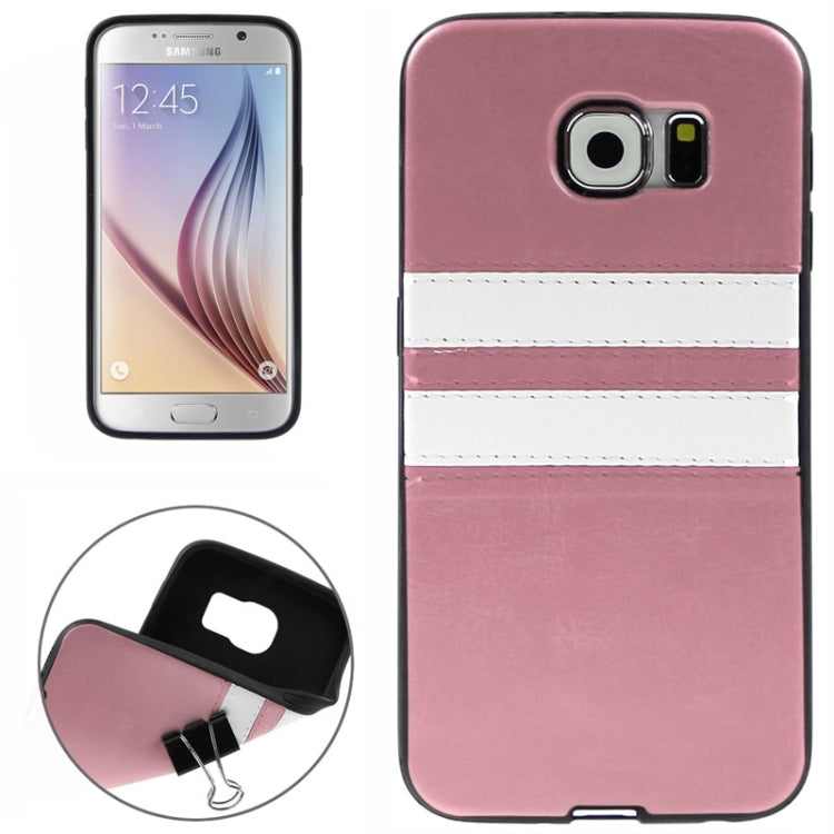 ENKAY for Galaxy S6 / G920 Crazy Horse Texture Double Colored TPU Paste Skin Protective Case