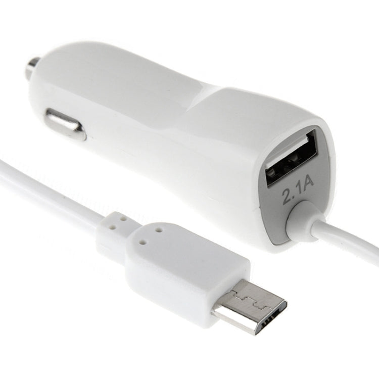 2.1A Universal Micro USB & USB 2.0 Car Charger Cable for Galaxy S6 / S6 Edge / S IV / A3 / A7 / Note 4, Nokia, HTC, LG, Sony, Xiaomi Mobile Phone, Length: 45cm