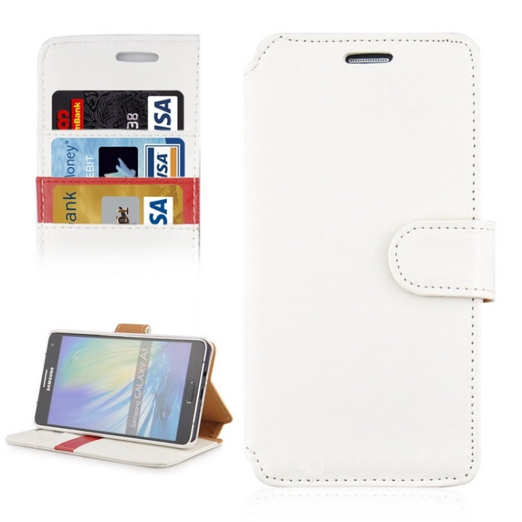 Crazy Horse Texture Color Matching Style Leather Case with Holder & Card Slots & Wallet for Galaxy A7