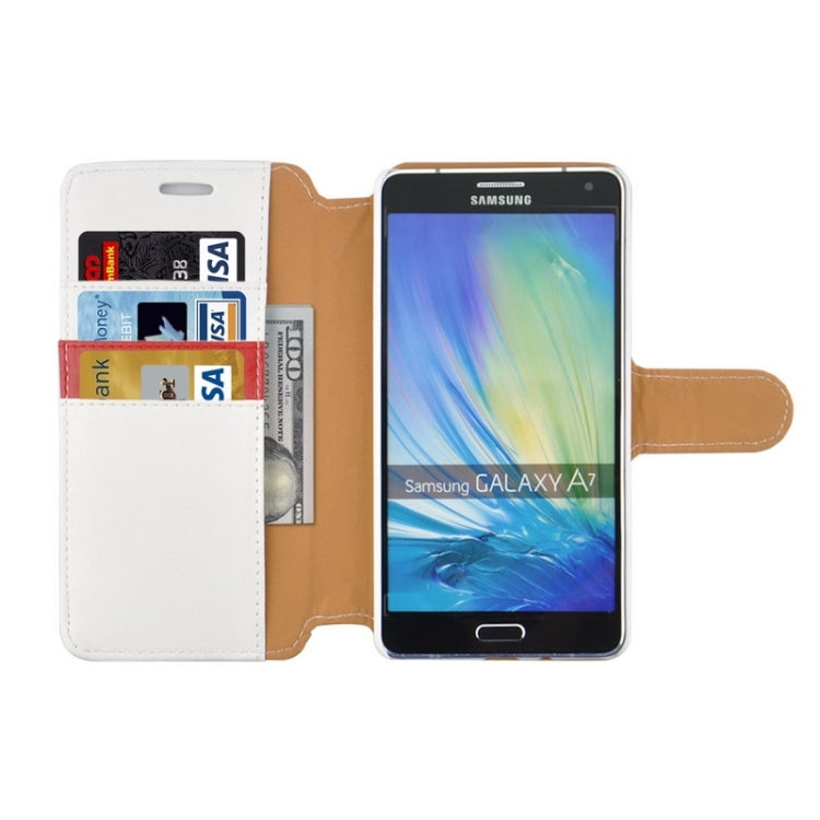 Crazy Horse Texture Color Matching Style Leather Case with Holder & Card Slots & Wallet for Galaxy A7