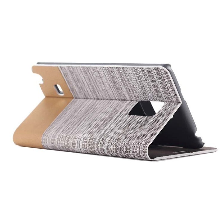 Horizontal Flip Canvas Leather Case with Card Slot & Holder for Galaxy Note Edge / N915