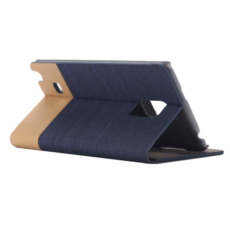 Horizontal Flip Canvas Leather Case with Card Slot & Holder for Galaxy Note Edge / N915