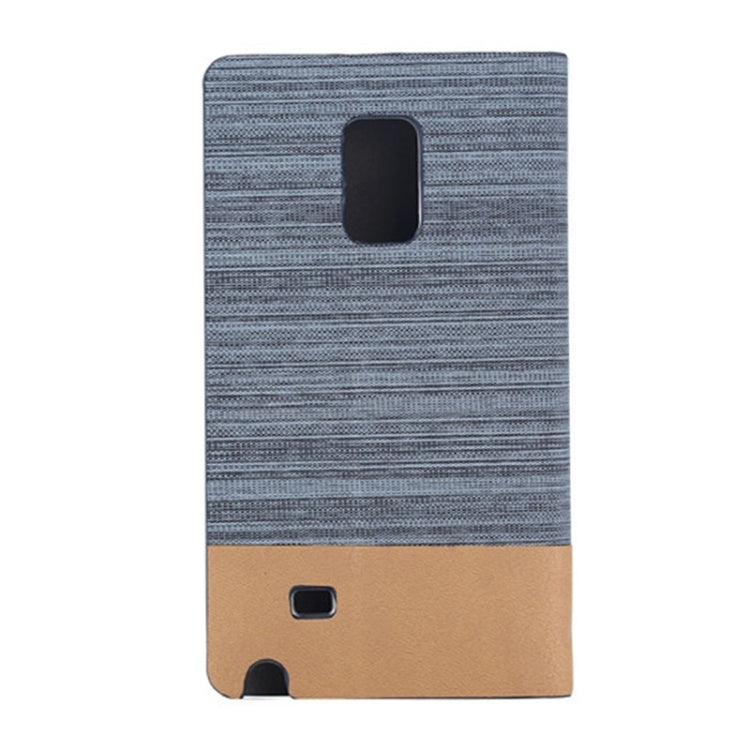 Horizontal Flip Canvas Leather Case with Card Slot & Holder for Galaxy Note Edge / N915