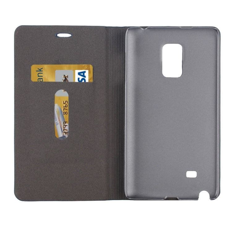 Horizontal Flip Canvas Leather Case with Card Slot & Holder for Galaxy Note Edge / N915