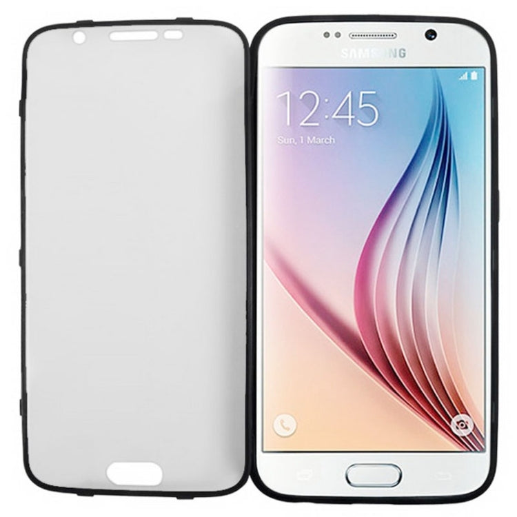 For Galaxy S6 Horizontal Flip Transparent PC Front Cover + TPU Back Cover Protective Case