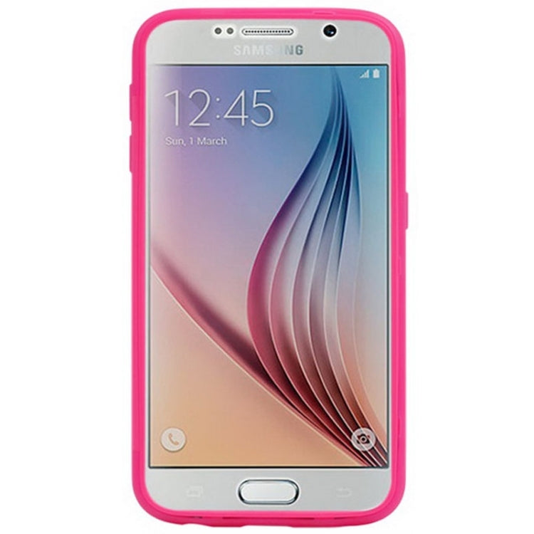 For Galaxy S6 Horizontal Flip Transparent PC Front Cover + TPU Back Cover Protective Case