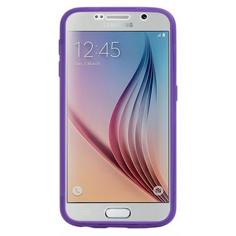 For Galaxy S6 Horizontal Flip Transparent PC Front Cover + TPU Back Cover Protective Case