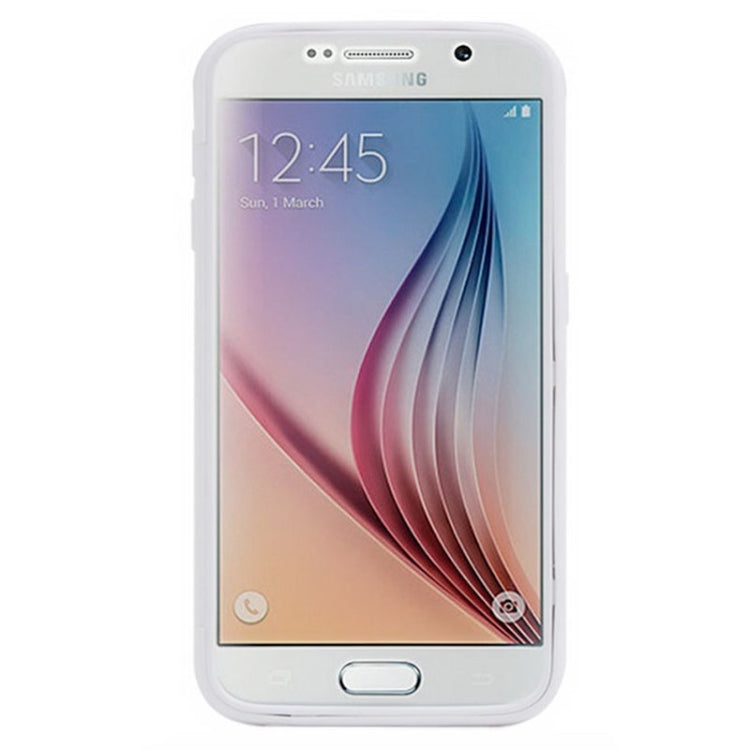 For Galaxy S6 Horizontal Flip Transparent PC Front Cover + TPU Back Cover Protective Case