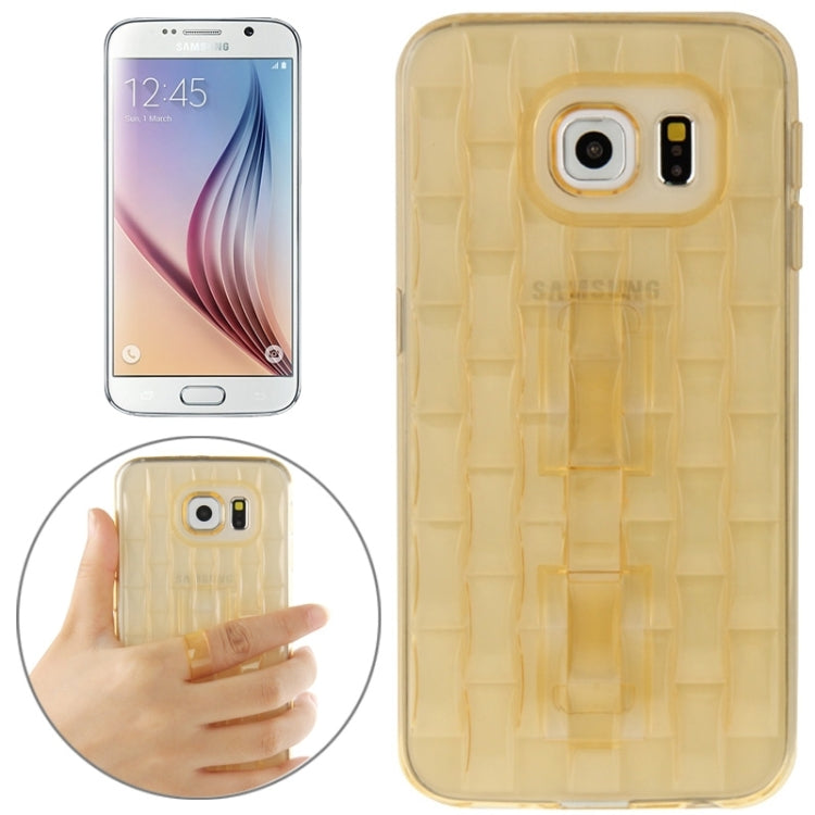 For Galaxy S6 / G920 Ice Sculptures TPU Protective Case with Handle