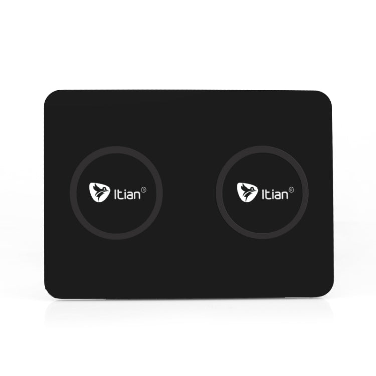 Itian Q300 Qi Standard Dual Phone Wireless Charger, For iPhone 8 / 8 Plus / X &  Galaxy S8 / S8 Plus / S6 / S6 edge+ / Note 5 / Nokia / LG / iPhone / HTC and Other Mobile Phone(Black)