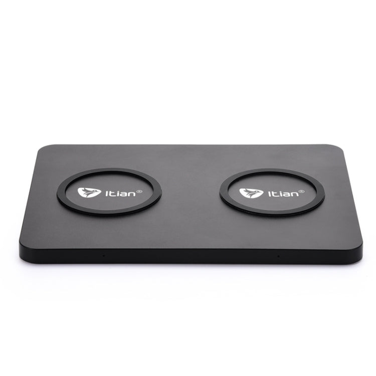 Itian Q300 Qi Standard Dual Phone Wireless Charger, For iPhone 8 / 8 Plus / X &  Galaxy S8 / S8 Plus / S6 / S6 edge+ / Note 5 / Nokia / LG / iPhone / HTC and Other Mobile Phone(Black)