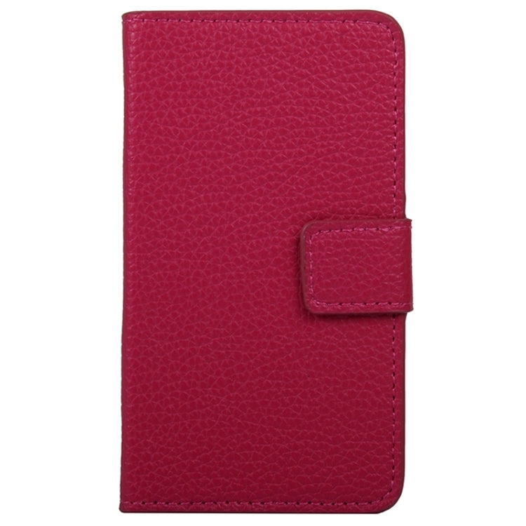 Litchi Texture Solid Color Horizontal Flip Leather Case with Holder & Card Slots & Wallet for Galaxy On5 / G550