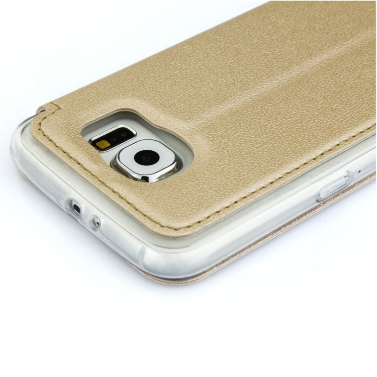 UFO Horizontal Flip Orange Peel TPU PU Leather Case with Call Display & Holder & Card Slot & Wallet for Galaxy J1