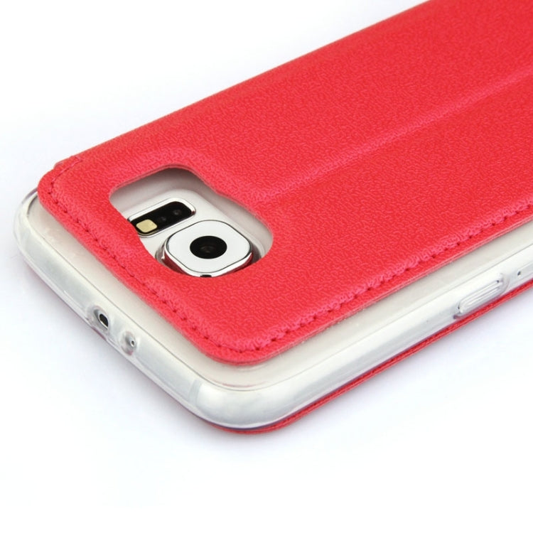 UFO Horizontal Flip Orange Peel TPU PU Leather Case with Call Display & Holder & Card Slot & Wallet for Galaxy J1