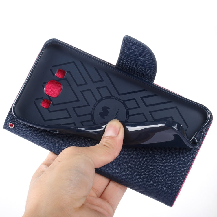 Color Matching Cross Texture Horizontal Flip Leather Case with Holder & Card Slots & Wallet for Galaxy A8