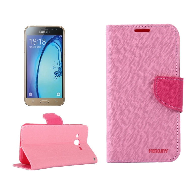 Color Matching Cross Texture Horizontal Flip Leather Case with Holder & Card Slots & Wallet for Galaxy J3 / J3109