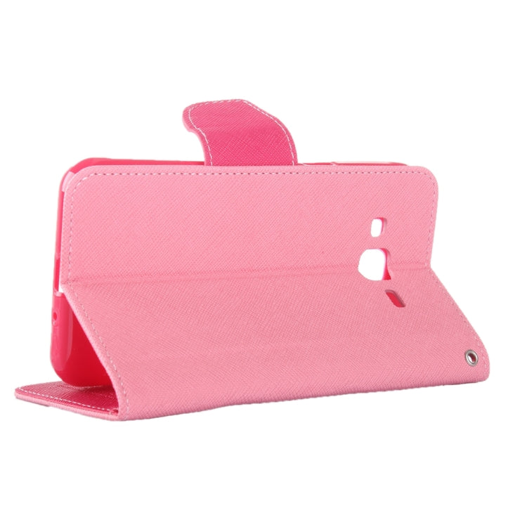 Color Matching Cross Texture Horizontal Flip Leather Case with Holder & Card Slots & Wallet for Galaxy J3 / J3109