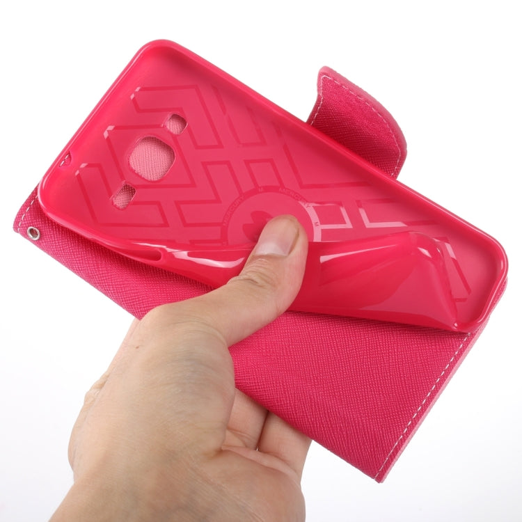Color Matching Cross Texture Horizontal Flip Leather Case with Holder & Card Slots & Wallet for Galaxy J3 / J3109