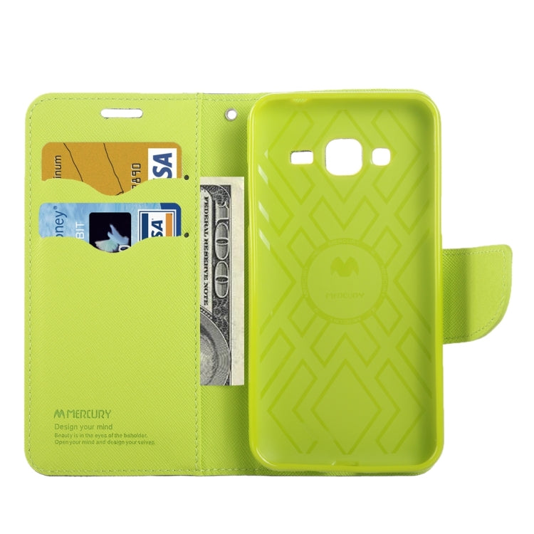 Color Matching Cross Texture Horizontal Flip Leather Case with Holder & Card Slots & Wallet for Galaxy J3 / J3109