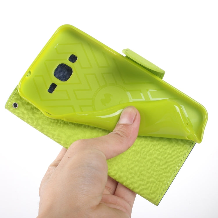 Color Matching Cross Texture Horizontal Flip Leather Case with Holder & Card Slots & Wallet for Galaxy J3 / J3109
