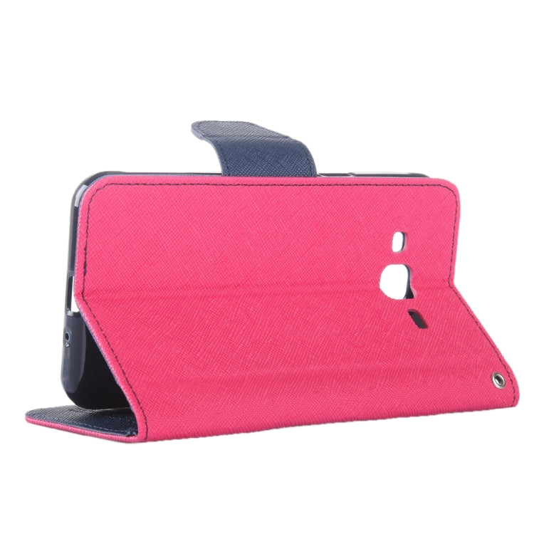 Color Matching Cross Texture Horizontal Flip Leather Case with Holder & Card Slots & Wallet for Galaxy J3 / J3109
