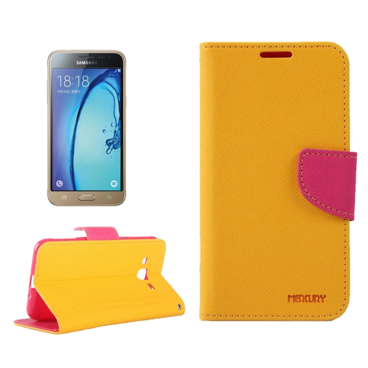 Color Matching Cross Texture Horizontal Flip Leather Case with Holder & Card Slots & Wallet for Galaxy J3 / J3109