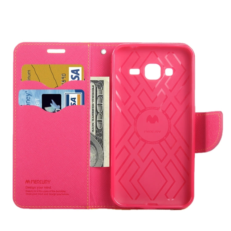 Color Matching Cross Texture Horizontal Flip Leather Case with Holder & Card Slots & Wallet for Galaxy J3 / J3109